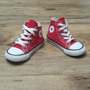 Toddler Converse Chuck Taylor Red High Tops 6